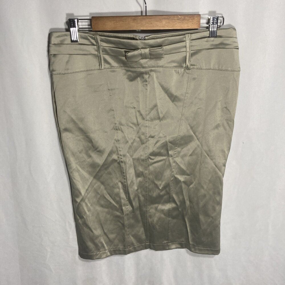 NWT RINASCIMENTO light gold satin Made in Italy pencil skirt M